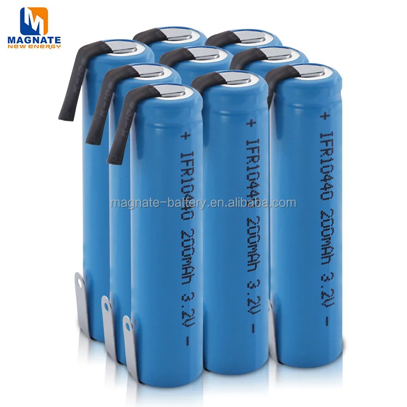 Lifepo4-battery IFR10440 размера AAA 200mAh 3 2 V аккумулятор с пайку терминалы 10440 18500 18650 26650 14430