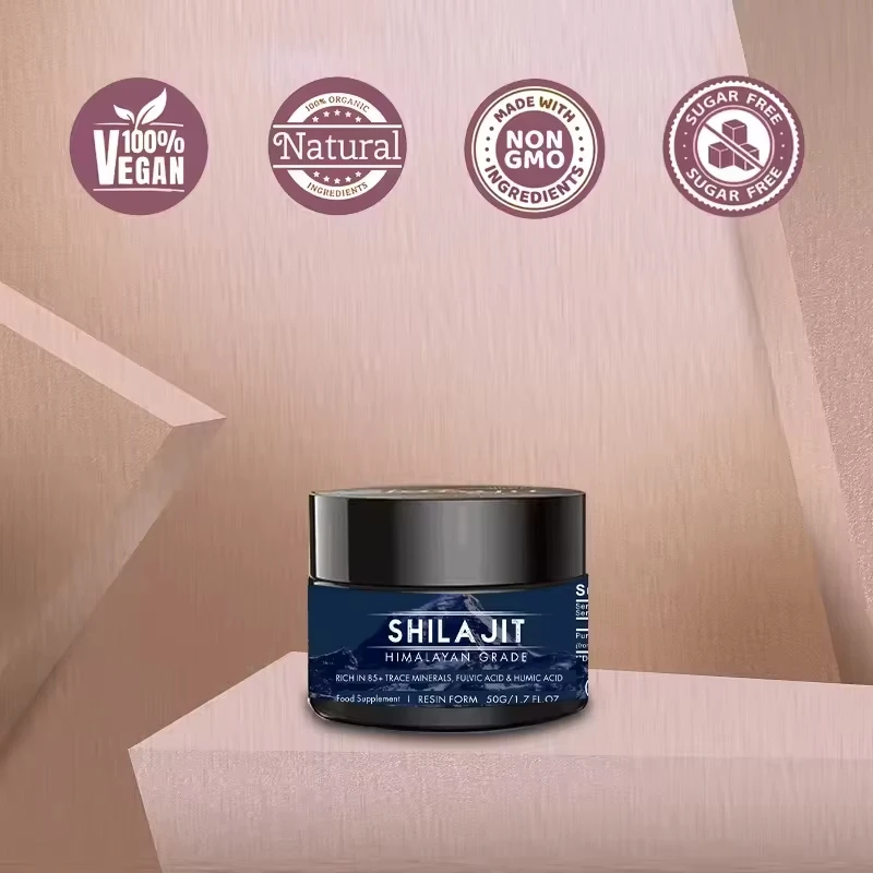Wholesale Price Shilajit Extract Dry Drops Shilajit Bottles Jar Honey Original Naturel Spoon for Shilajit Himalayan