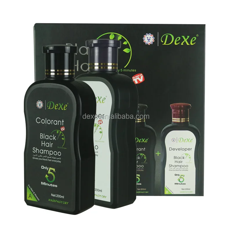 Natural Permanent Hair Dye Shampoo for Men and Women original dexe factory