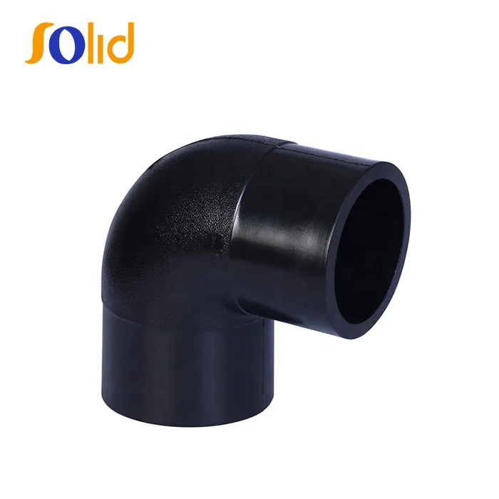 Черные пластиковые Трубопроводные фитинги ПЭНД стык слив 90 градусов
