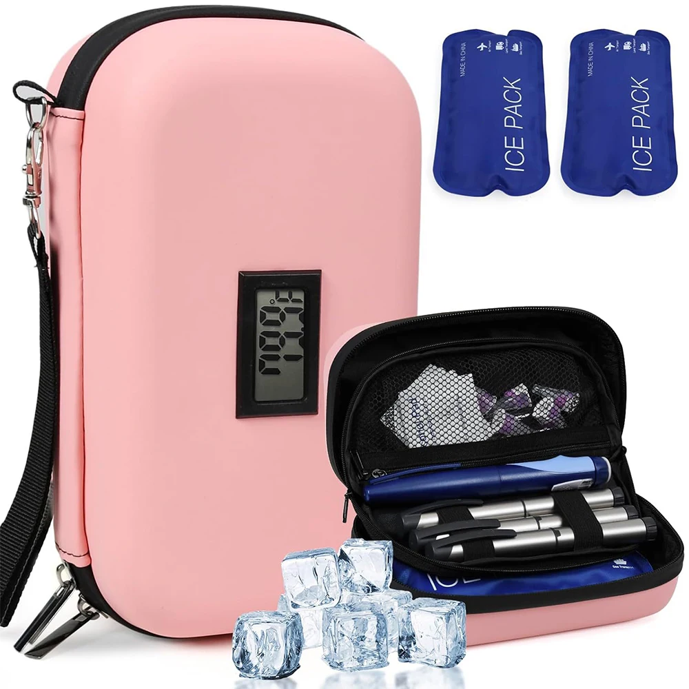 Portable and Reusable Diabetic Insulin Cooler Bag with Custom Logo Insulated Travel Case for Insulin Supplies Printed Pattern