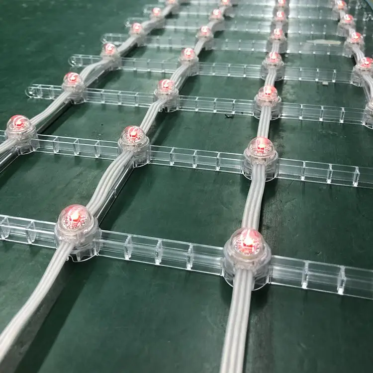 P150  Lightweight Net Flexible Pixel Led Mesh Curtain Display Transparent Led Screen Outdoor Waterproof Grid Screen