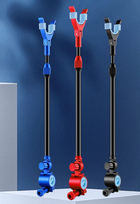 Aluminum Alloy Fishing Rod Bracket Fishing Rod Support Frame Telescopic Brackets Fishing Rod Holder Extend Stretched Pole Stand