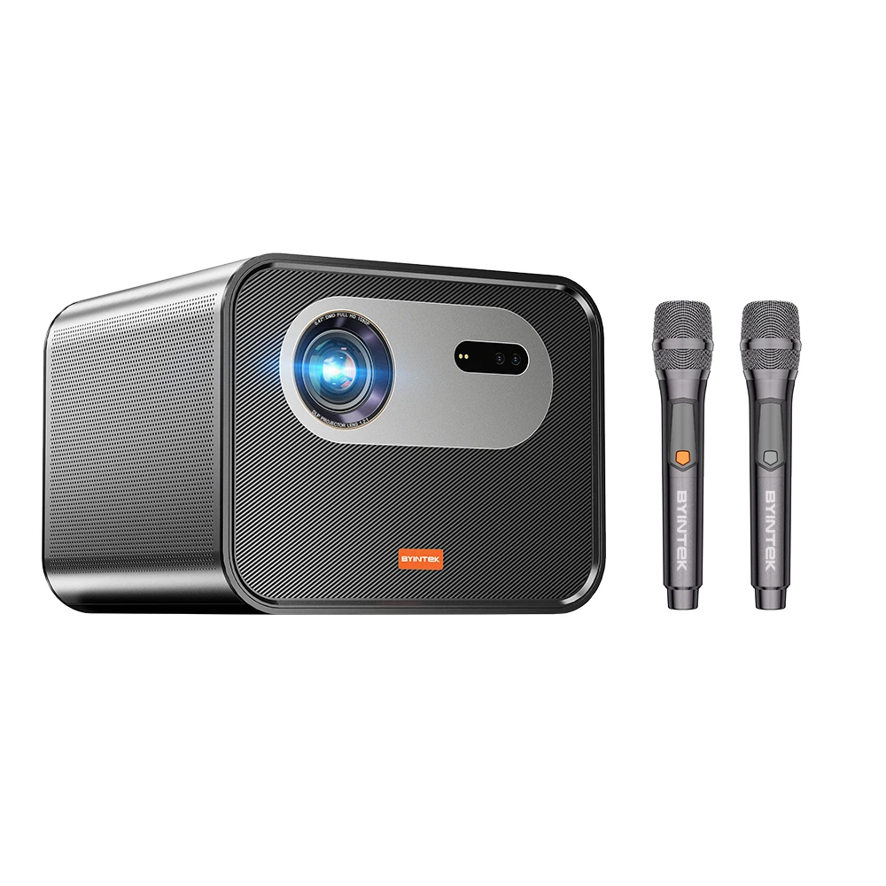 BYINTEK R90 ROCK Full HD 1080P DLP Projector 2200 ANSI Lumens Android TV 11.0 3D 4K BT5.0 Standard Auto-focu  projector