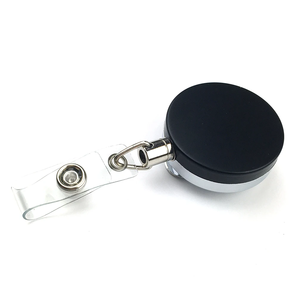 Retractable Custom metal heavy duty 40mm badge reel with ID Card holder