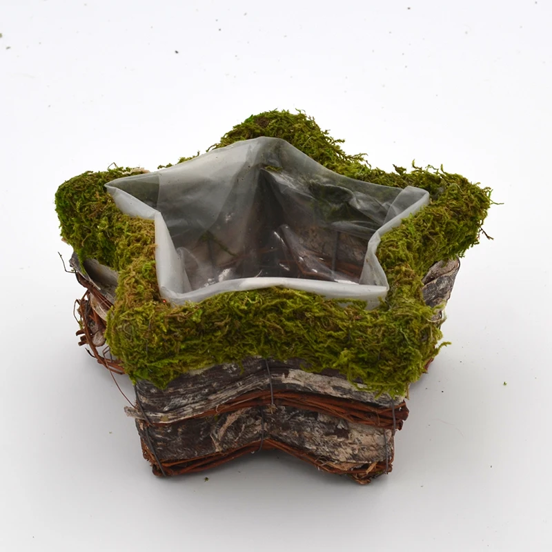 new design home decor star shape Moss kettle flower pot handmade flowerpot ornamentation