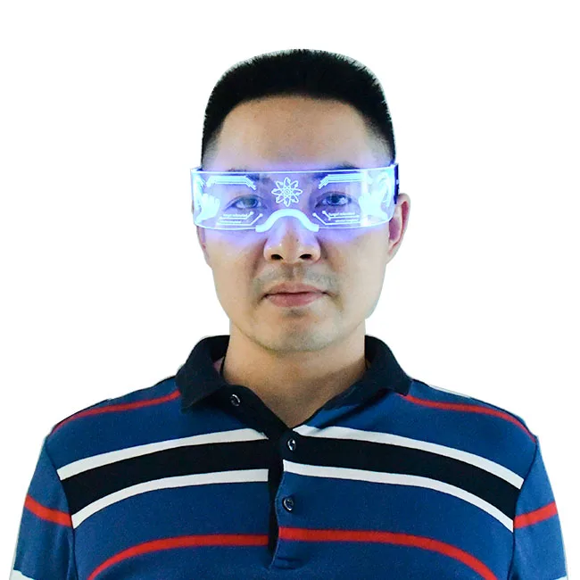 Light Up Glasses Magic LED Visor Rave Glasses for  Cosplay Festivals Halloween Bars Clubs Parties