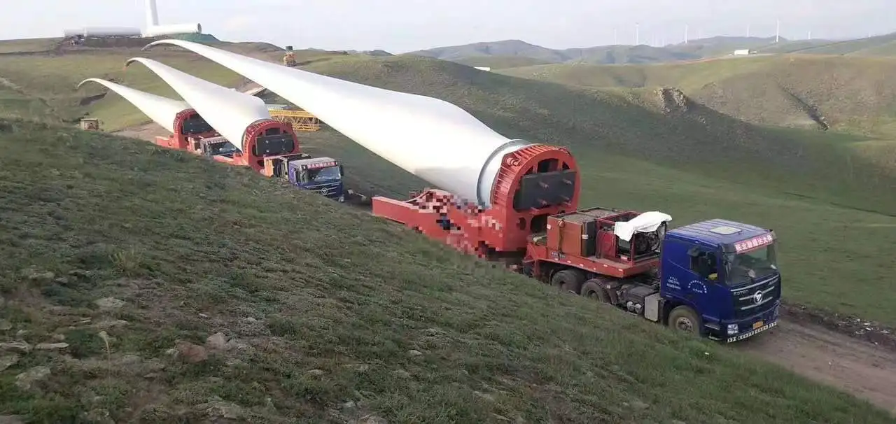 Factory Customizable 100m Wind Turbine Blade Special Gooseneck Transport Trailer for Efficient Transportation