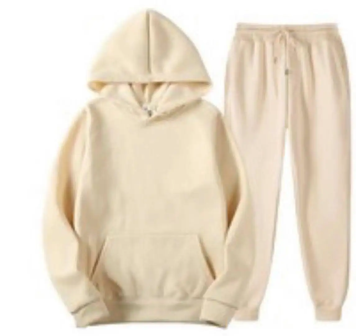 100% Cotton men tracksuit sweatsuit jogger set blank track jogging sweat suit men sweatpants