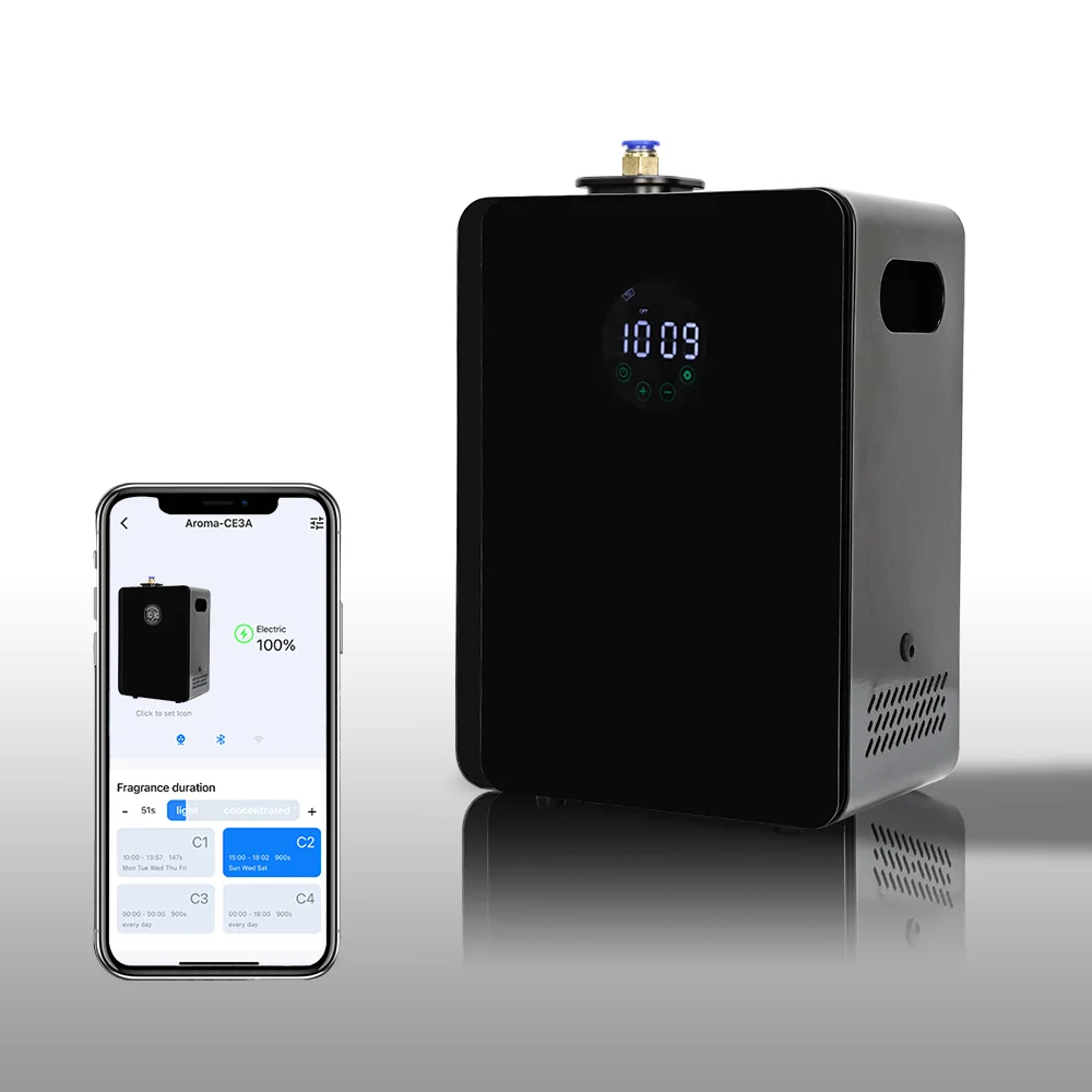 500 м 500CBM Коммерческая акриловая Сенсорная панель 200 мл и малошумный дизайн HVAC акриловый, стальной и пластиковый аромадиффузор