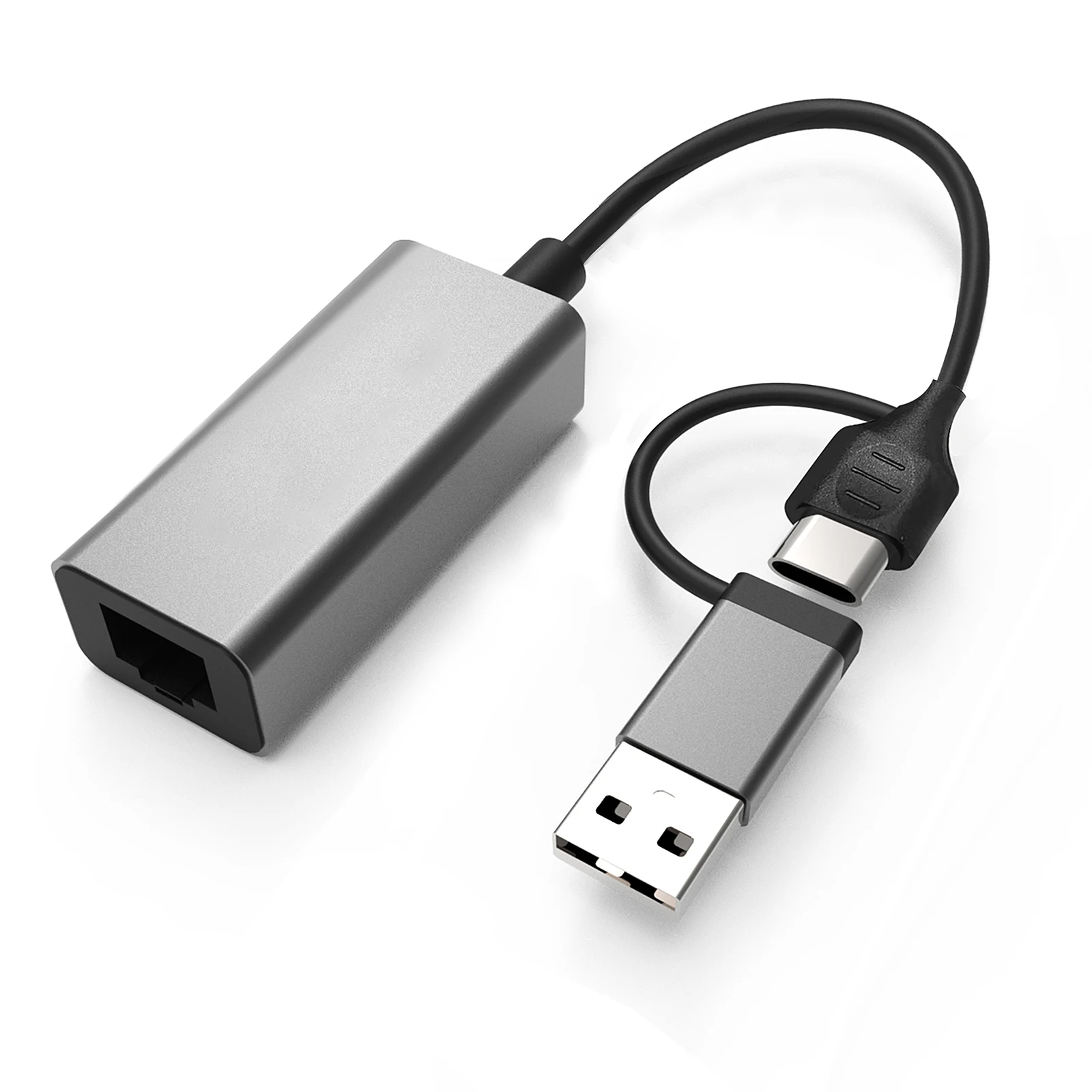 OEM wholesale External Type-C USB 2.0 to 100/1000 Mbps Gigabit LAN Network Adapter RJ45 Internet for Windows 10