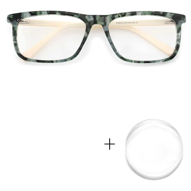 Custom Myopia Prescription Eyewear Unisex Full Rim Frame Optical Eyeglasses CE High Quality Glasses HT814