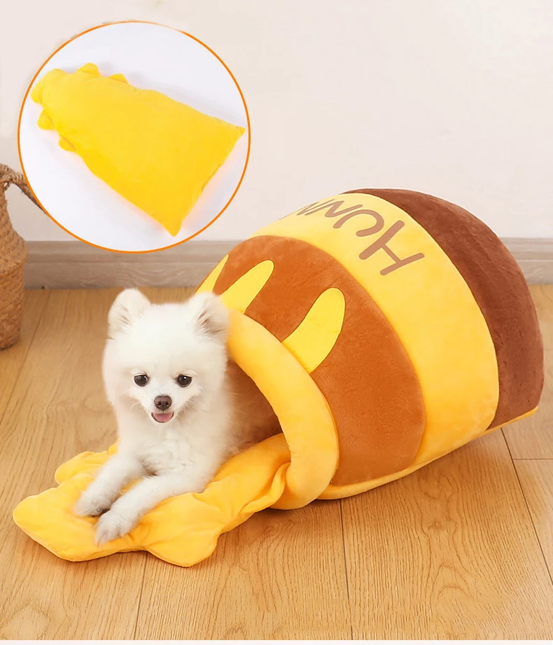 wholesale Pet nest winter warm bee tank cat nest sleeping closed warm honey tank vibrato with the same cat and dog nest