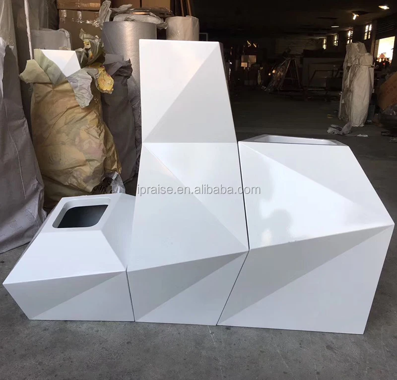 Modern home decor Metal tall outdoor large floor vase black and white plant pot