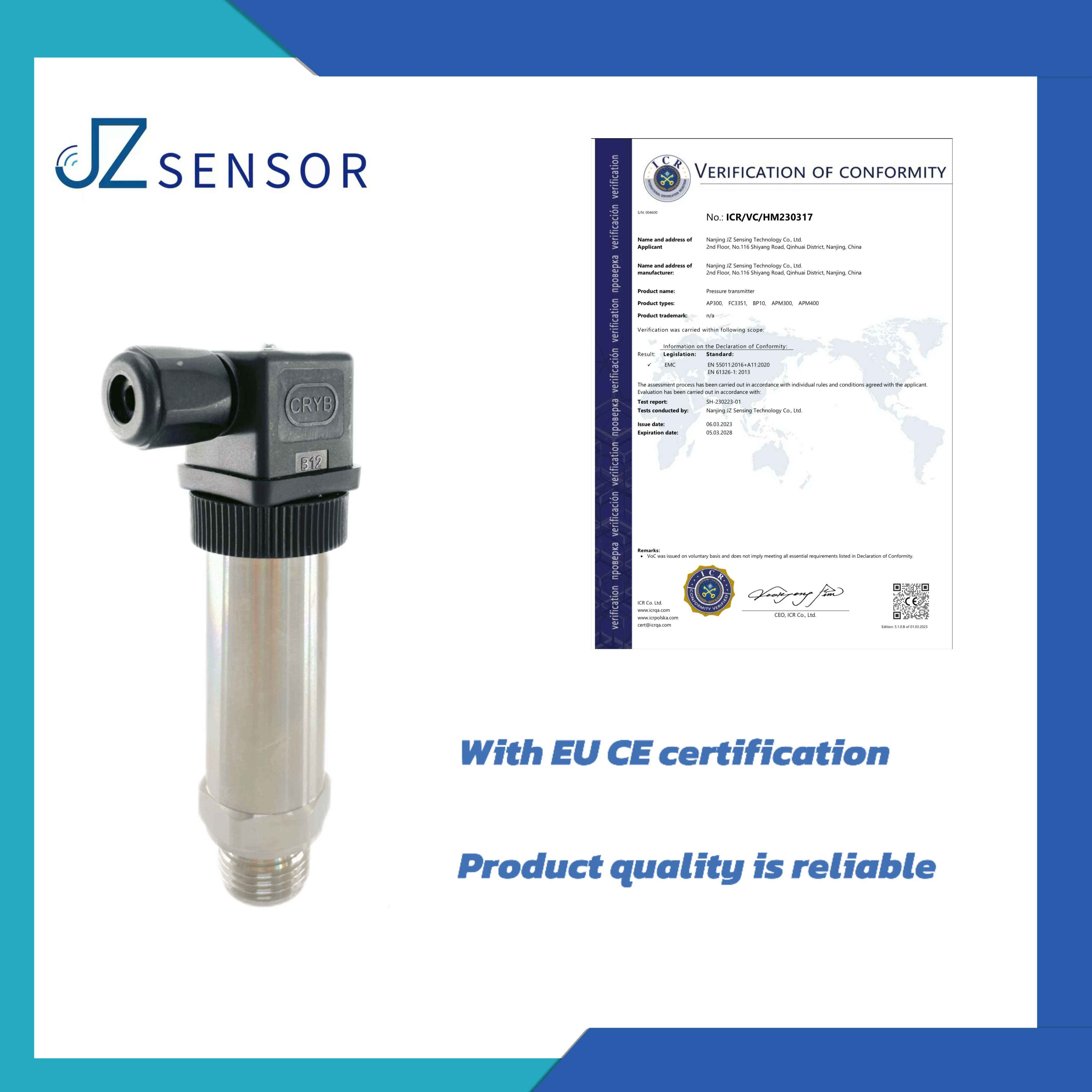 JZ Sensor4-20mA 0 5-4 5 В I2C датчик давления для контроля HVAC