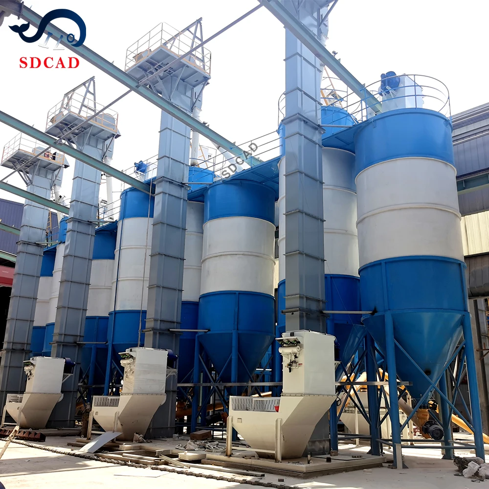 SDCAD aeration system radar level sensor valve Square fly ash cement silo for pellet feed