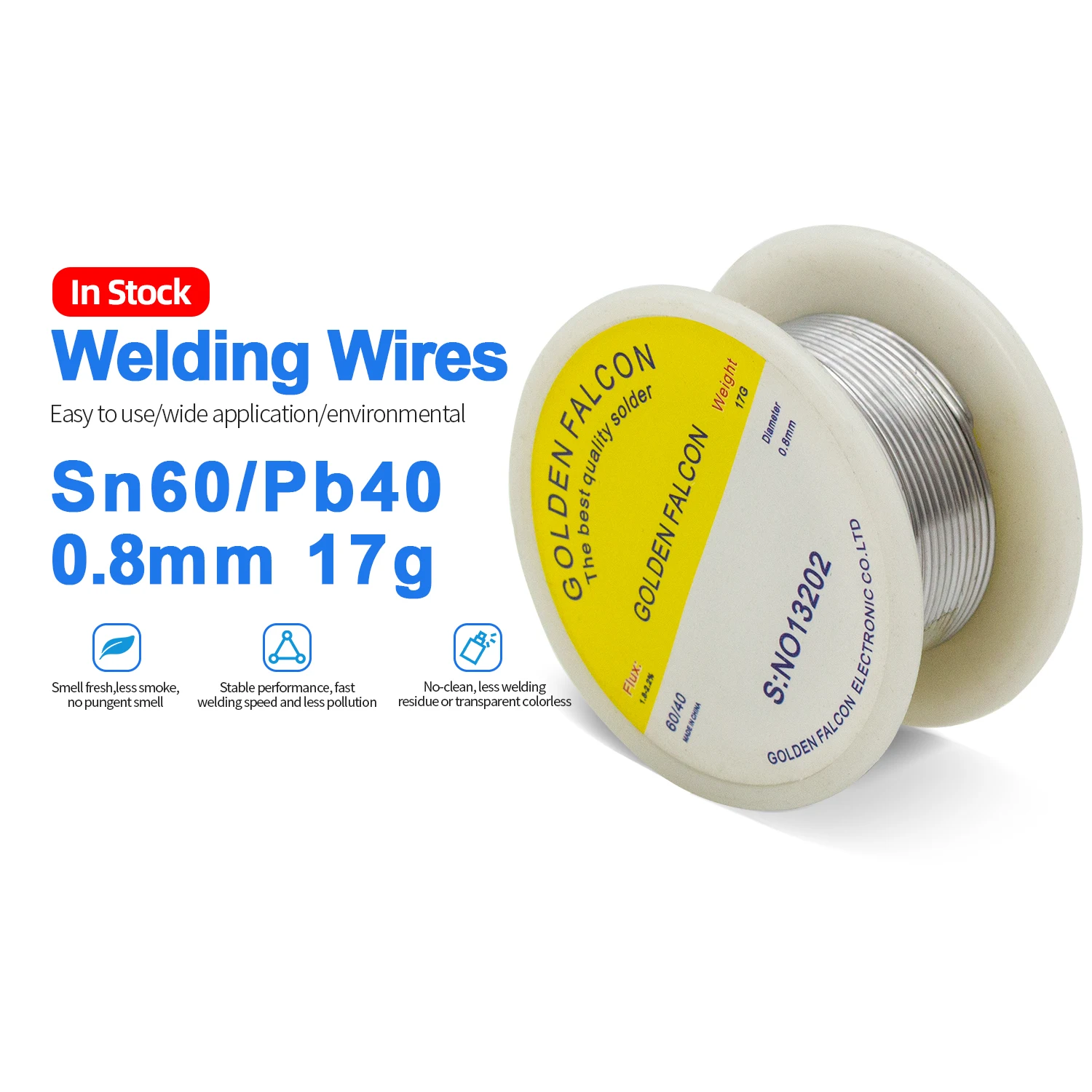 Sn60/pb40 tin welding wire 17G 0.8mm diameter Tin Flux Rosin Activated Cored tin wire soldering wire