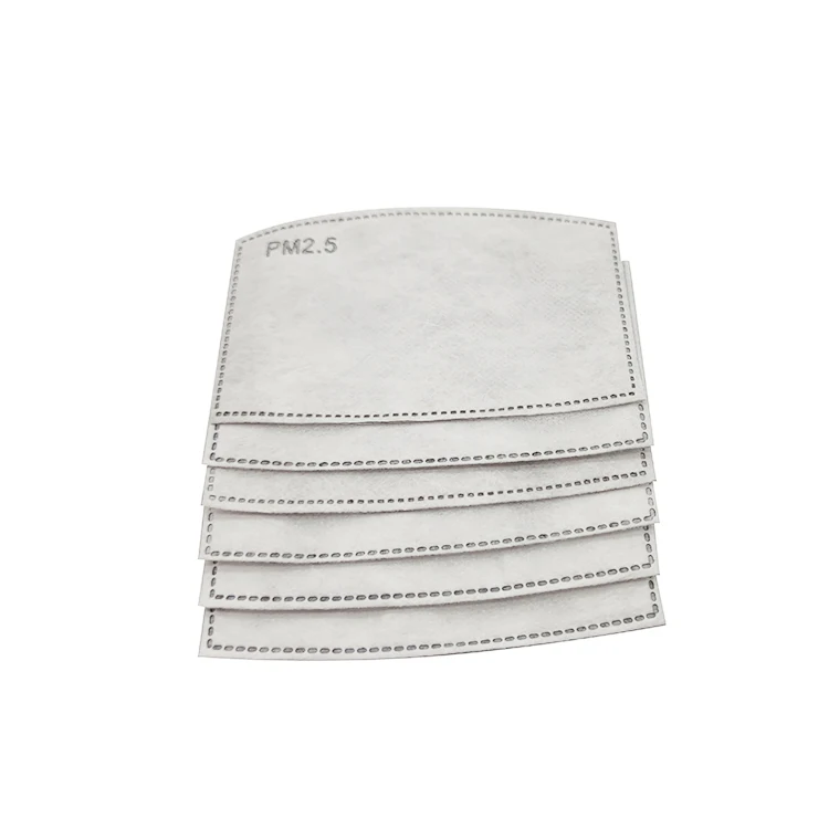 
New product mouth-muffle accessories soft changeable 5-layer pm25 activated carbon filter for face mouth cover 