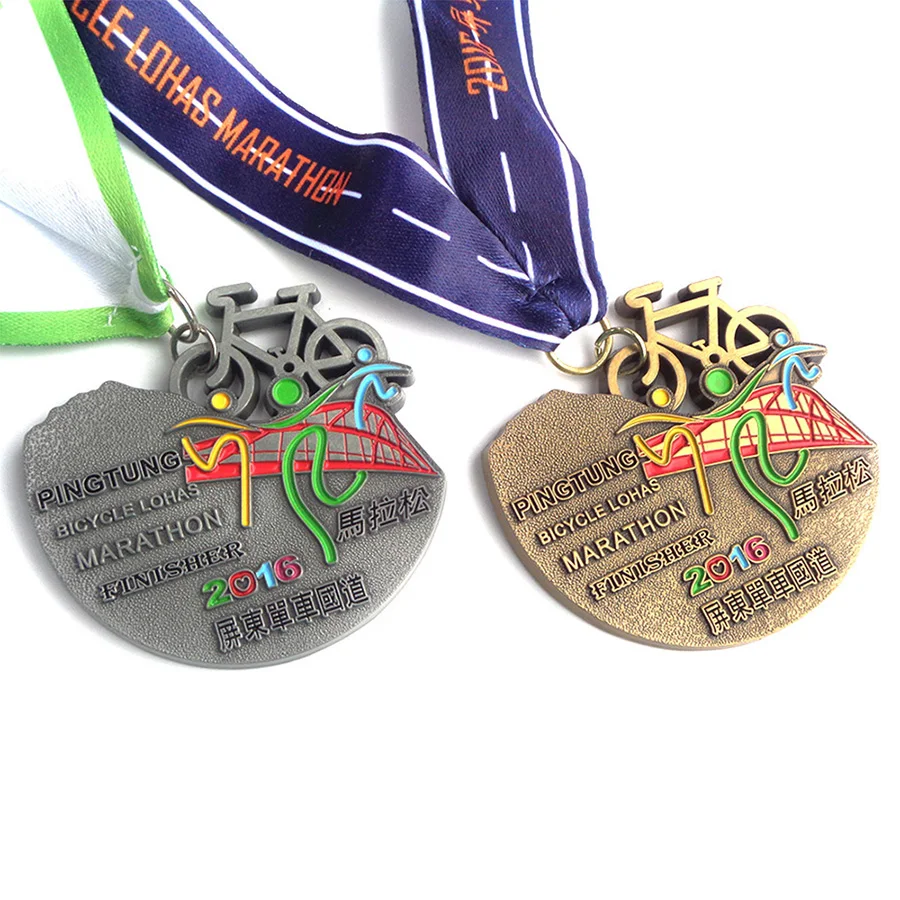 Marathon Medal Custom Wholesale Die Cast Antique Bronze 3D Metal medal