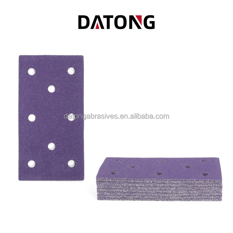 Datong factory High quality  abrasives sand paper 95x180mm Grit 100  Round Ceramic purple Sanding Disc
