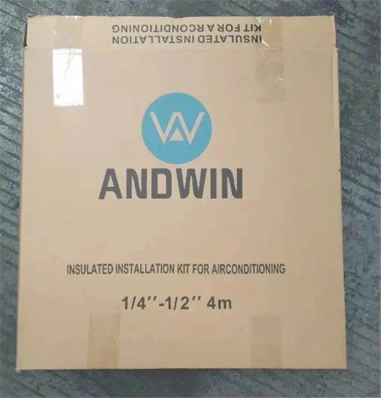 White PE Anti-uv pre-insulated refrigerant copper with nut two pair coil copper line set