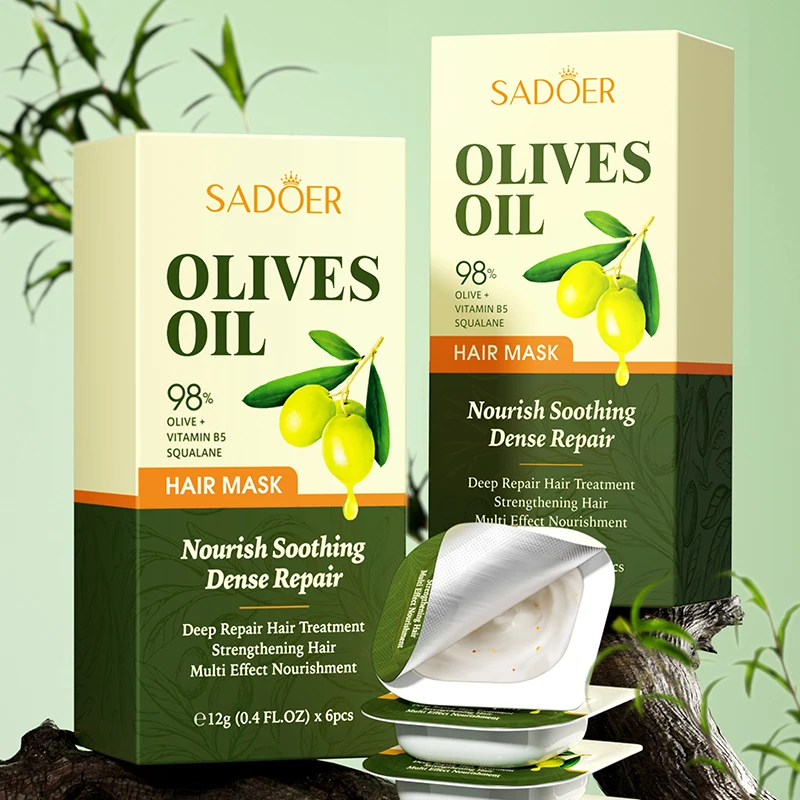 OEM SADOER Private Label Intensive Deep Organic Repair Smooth Hair Care Products Natural Olive Oil Hair Mask