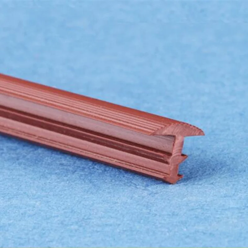 Wooden Door Accessories Width 8 mm -12 mm Brown PVC/ TPE Seal Weather Stripping Door Seal Strip