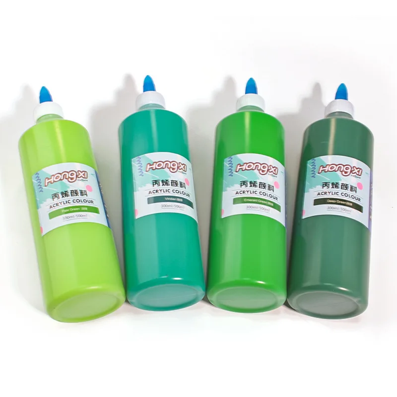 Factory Direct Sales Student Painting Set 24 color Acrylic Paint Plaster Doll Doodle Paint Bottle 500 ml