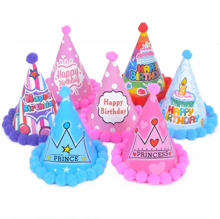 Dog Party Supplies Paper Birthday Hat with Bow Tie Necktie Collar Cone Hats