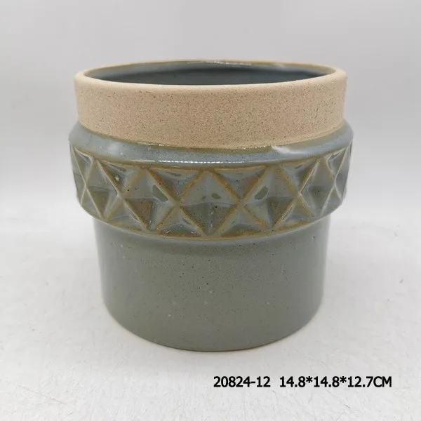 Ancient Ceramic Morandi orchid plant  garden  Flower pot planter