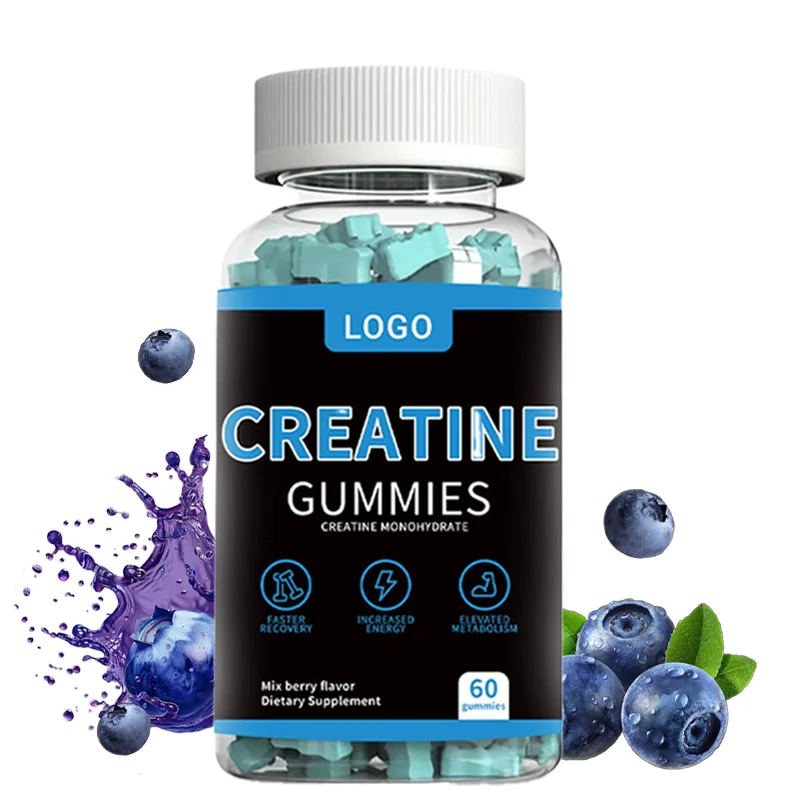 OEM Private Label Creatine Monohydrate Pre Workout Supplement Gummies MultiVitamin Sugar Free Custom Creatine Electrolyte Gummy