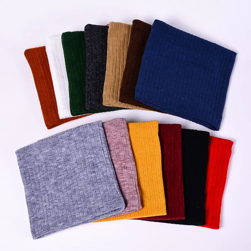 Winter Scarf Warm Cashmere Button Knit Warmer Neck Scarf Wrap Cowl Loop Snood Shawl Hip hop Thicken Scarf Men Women