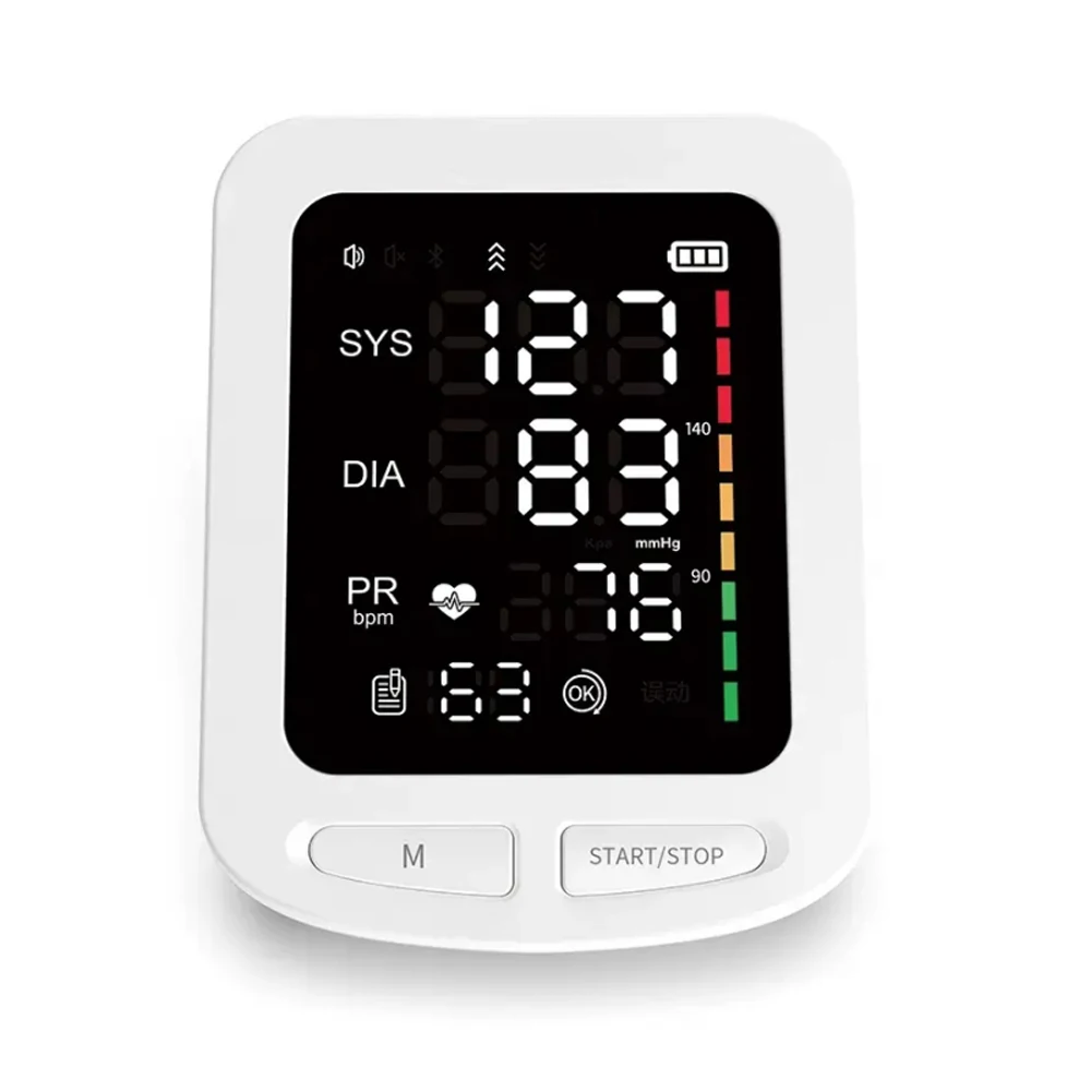 4.6 Inches LED Electronic Sphygmomanometer Digital Upper Arm Blood Pressure Monitor with Voice