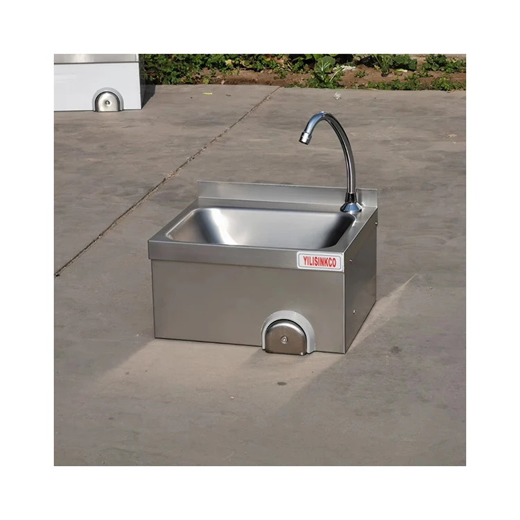 
Popular YLS43B Knee Operation Hospital Stainless steel single bowl for hand washing sink 