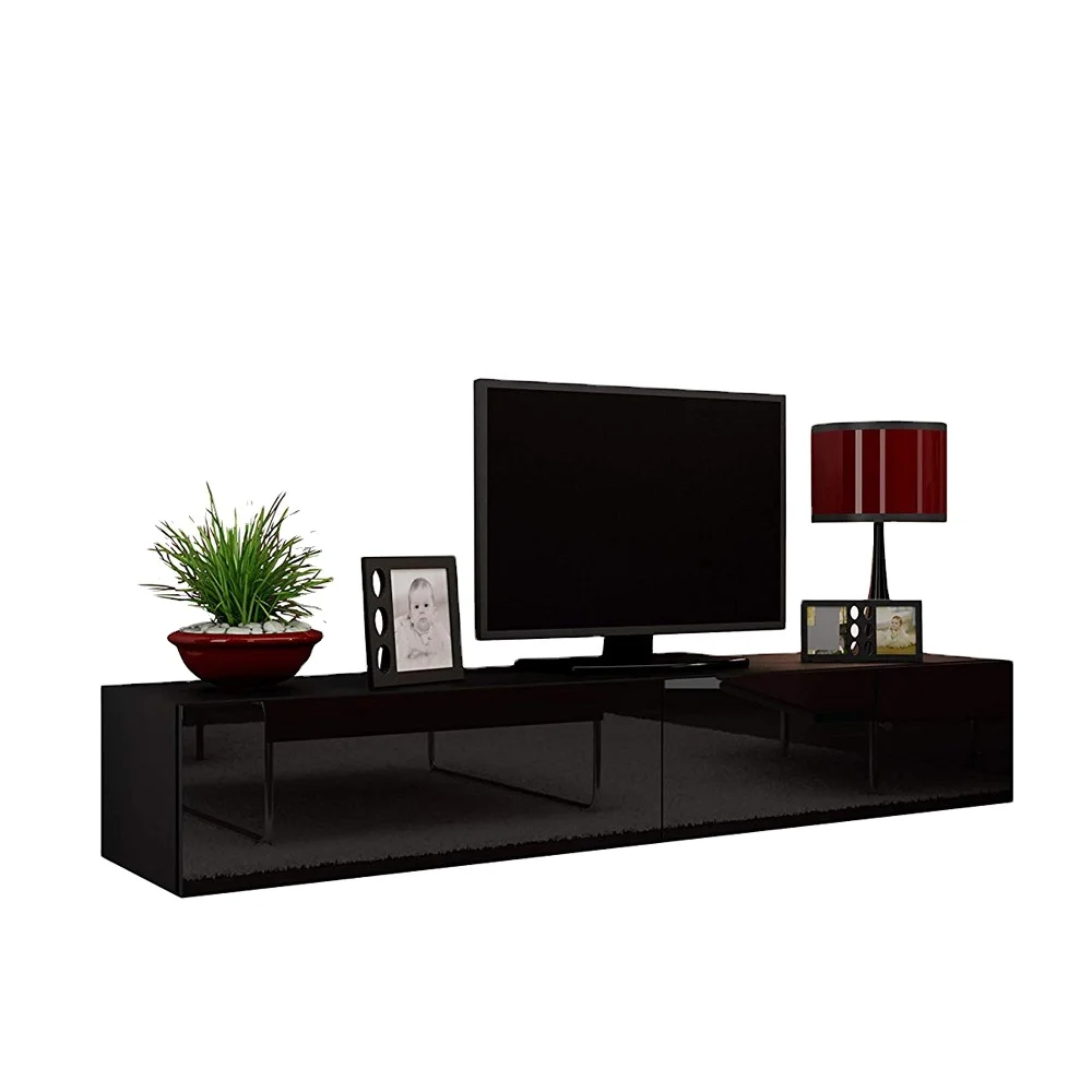 Living Room Furniture High Gloss Wood Wall Hanging Floating TV Cabinet for Sale