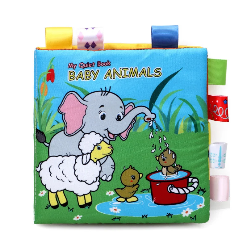 Custom Washable Price Factory Baby Soft Cloth Book Sensory Organic Cloth Books Kid Early Education Interactive Fabric Cloth Book
