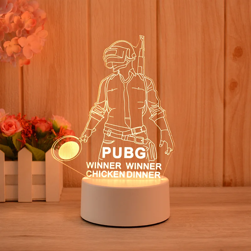 Personalized Cute Mushroom Moon Acrylic USB Plug In Night Light Base 3D Illusion LED Night Lights For Kids