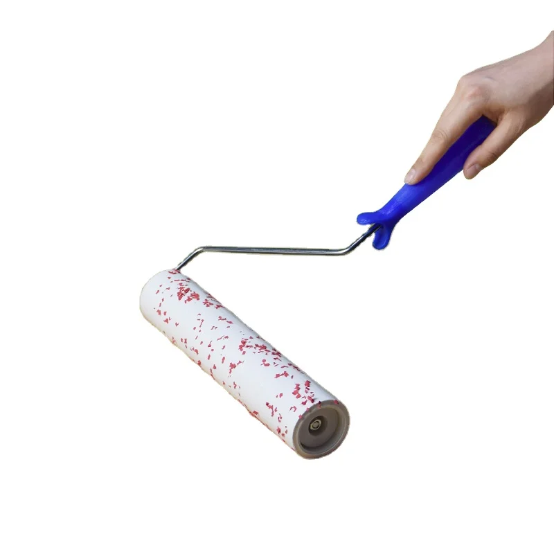 White Blue Remove Dust Sticky Lint Roller Adhesive Roll Disposable PE Cleanroom Remove Sticky Roller