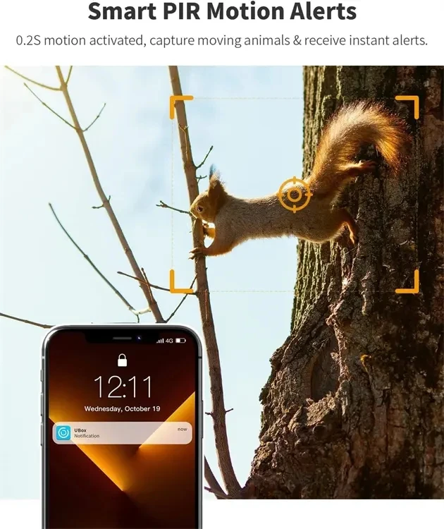 4G Sim Card 1080P Ptz Pir Outdoor Night Vision 10400mAh Battery Solar Panel Hunting Trail Camera