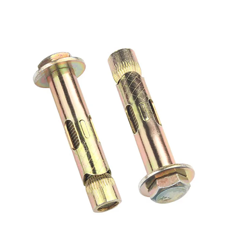 Color zinc internal expansion bolt sleeve anchor with hex flange nut expansion anchor bolts