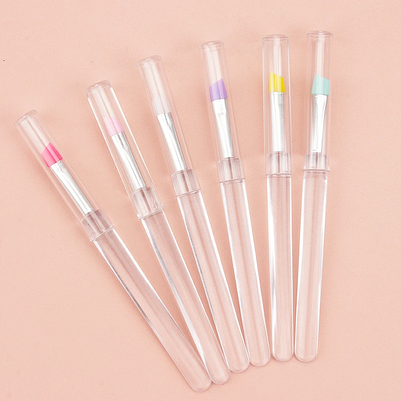 Soft Silicone Eyebrow Eyeliner Makeup Brush With Cap For Women Makeup Tool