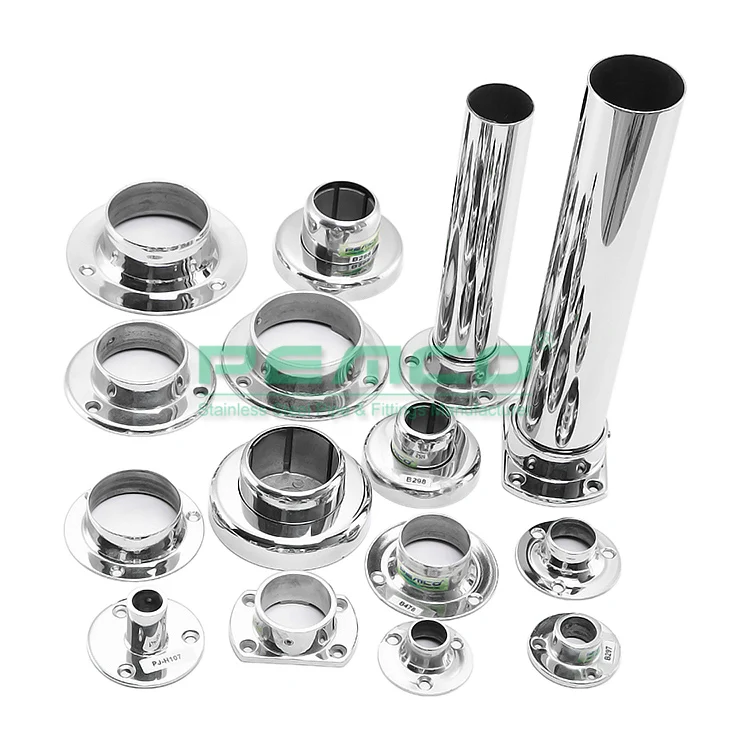 stainless steel 304 / 316 railing base plate railing top fix flange for Balustrade/Handrail/Stair/Balcony