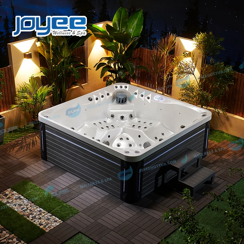 JOYEE Luxury 5 Persons Hot Tub Freestanding Garden Usage Outdoor Whirlpool Tub Famous US Balboa Control System Massage Spa Tub