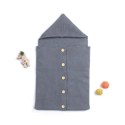 Hotsale Cute Newborn Knit Baby Sleeping Swaddle Bag Stroller Blanket Out Package Sleeping Quilt