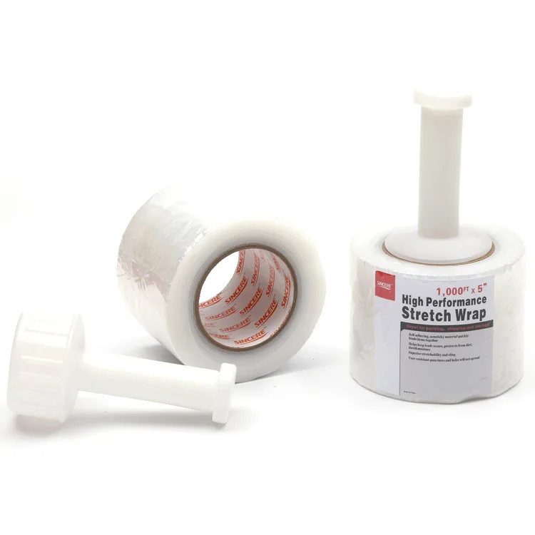 
High Resilience Transparency Handy Pe Stretch Wrap Film With Handle 