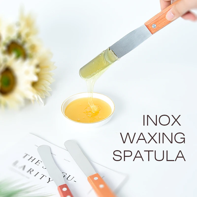 Waxkiss Hot Sale Professional Stainless Steel Wax Spatula Body Hair Removal Sticks Cosmetic Spatula Waxing Wooden Wax Spatulas