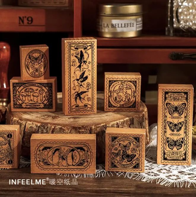 9 шт. креативный деревянный штамп