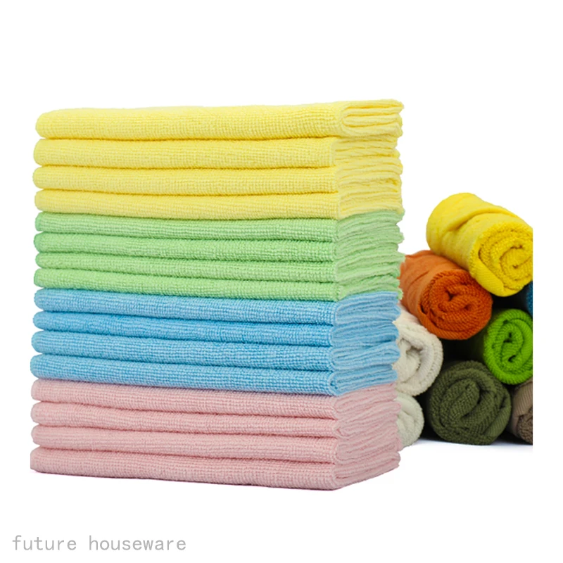 
Green Blue Stock Factory Ship Directly 40cmx40cm 320gsm Microfiber Towel ceaning cloth for mutipurpose 