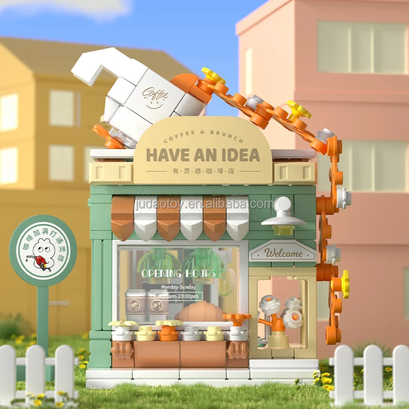 Wekki 516602 has a creative park series street view building block sets MOC bricks puzzle educational toys for kids Gift