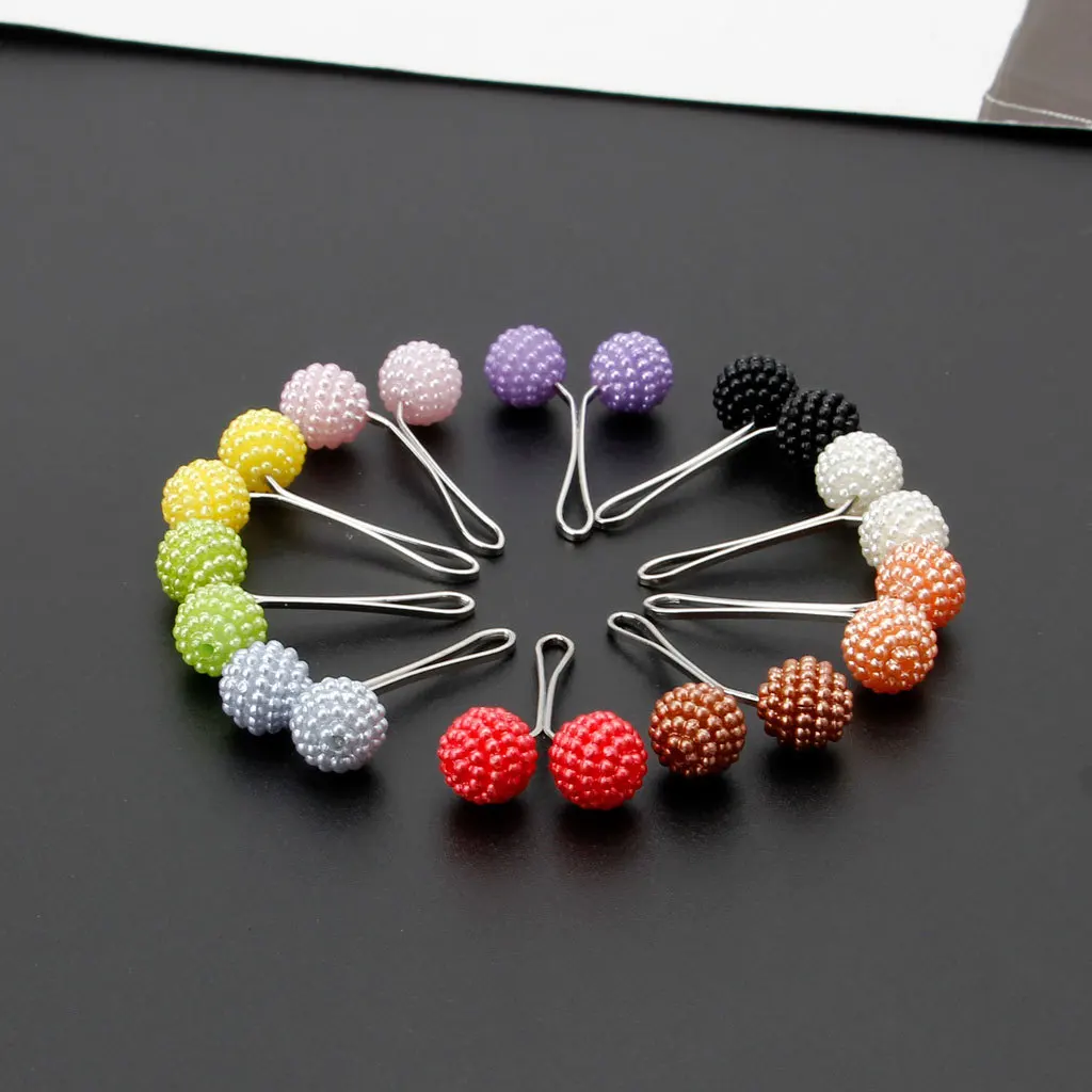 Muslim Scarf Hijab Clips Pin Fixed Straps Anti Slip Brooch Pearl Scarf Brooch Pin Headscarf Shawl Scarf Lady 12pcs Zinc Alloy